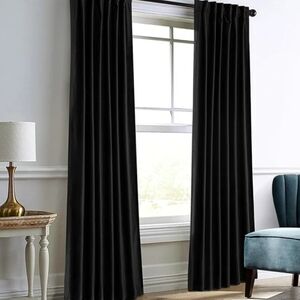 Black 108x52 Velvet Curtains.
